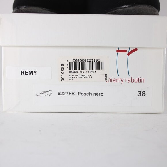 Thierry Rabotin Heels Remy Sz 38 Black Ankle Micro Fiber Leather 2" Heel - Picture 12 of 13